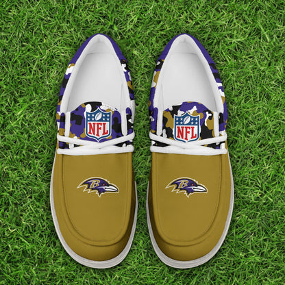 NFL x BAL Personalized Canvas Loafer Shoes HLP