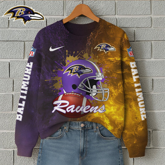 NFL x BAL Premium 3D Printed Long Sleeve Sweatshirt HLP 271025