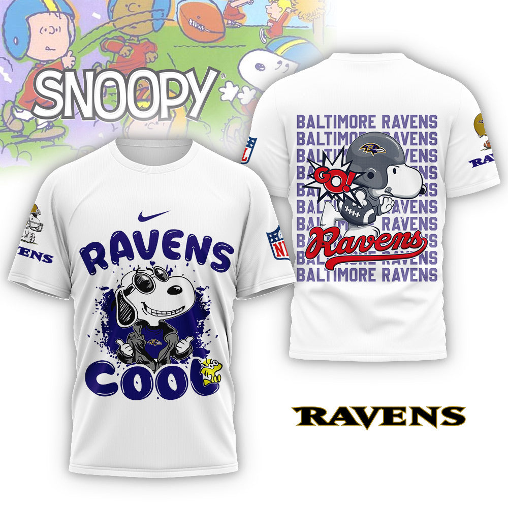 NFL x BAL Snoopy Cool 3D Shirt HLP 271025