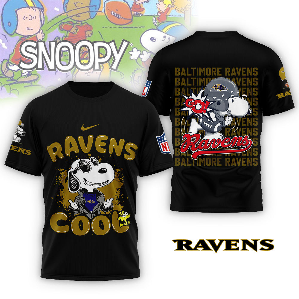 NFL x BAL Snoopy Cool 3D Shirt HLP 271025