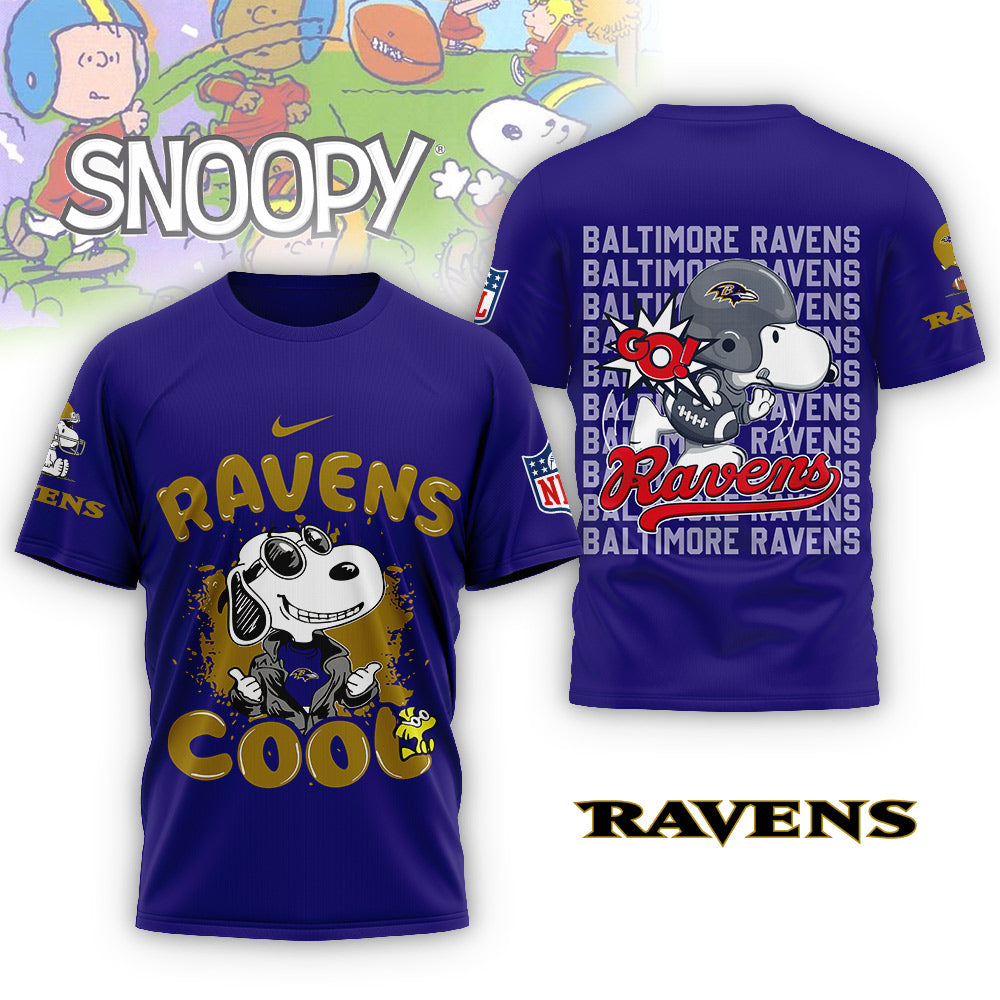 NFL x BAL Snoopy Cool 3D Shirt HLP 271025
