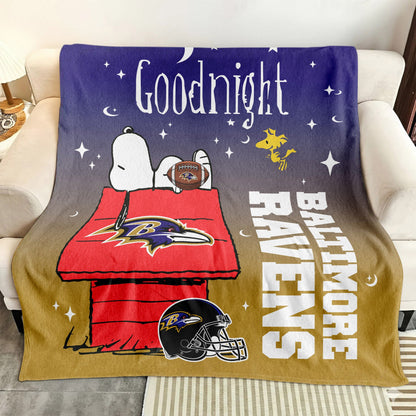 NFL x BAL Snoopy Fan Blanket HLP 271025