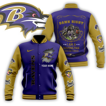 NFL x BR Personalized Custom Baseball Jacket V1 NAK