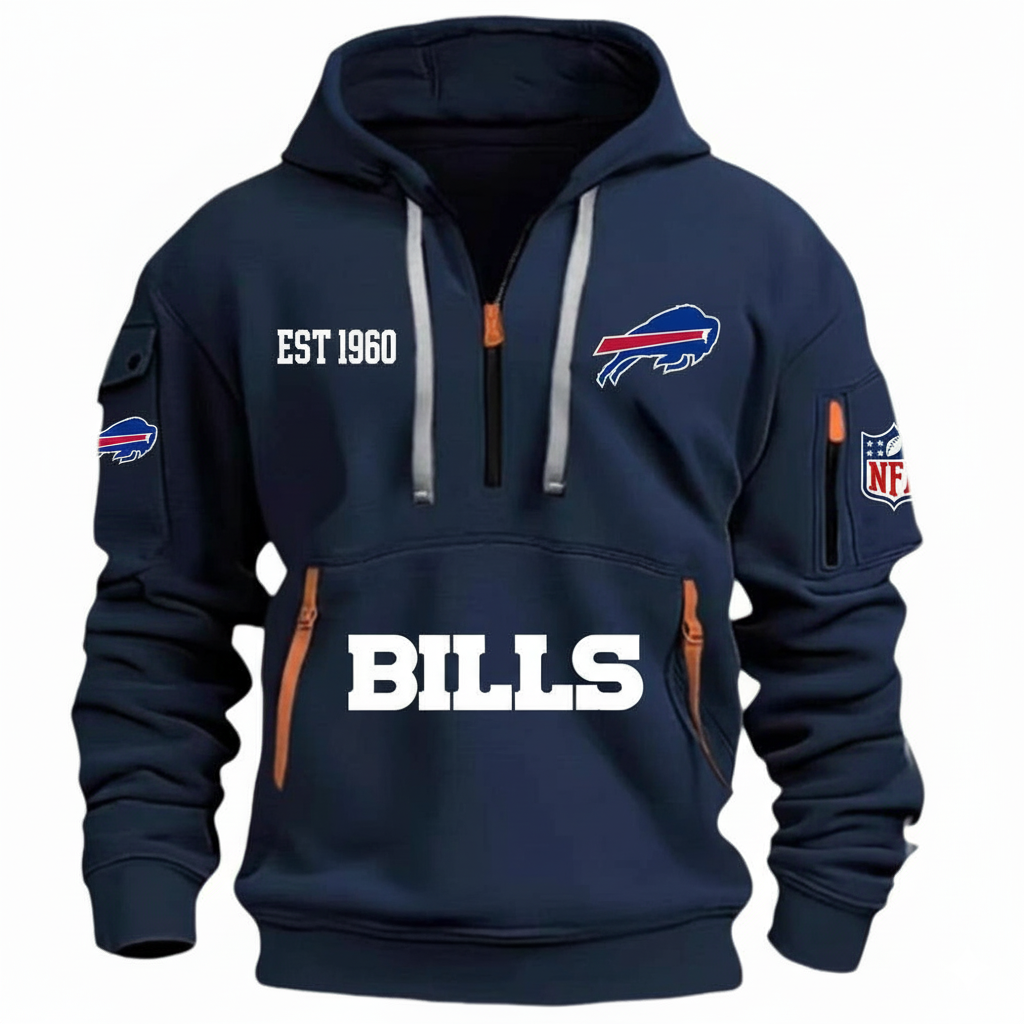 NFL x BUF EST 1960 HOODIE HALF ZIPPER HLP
