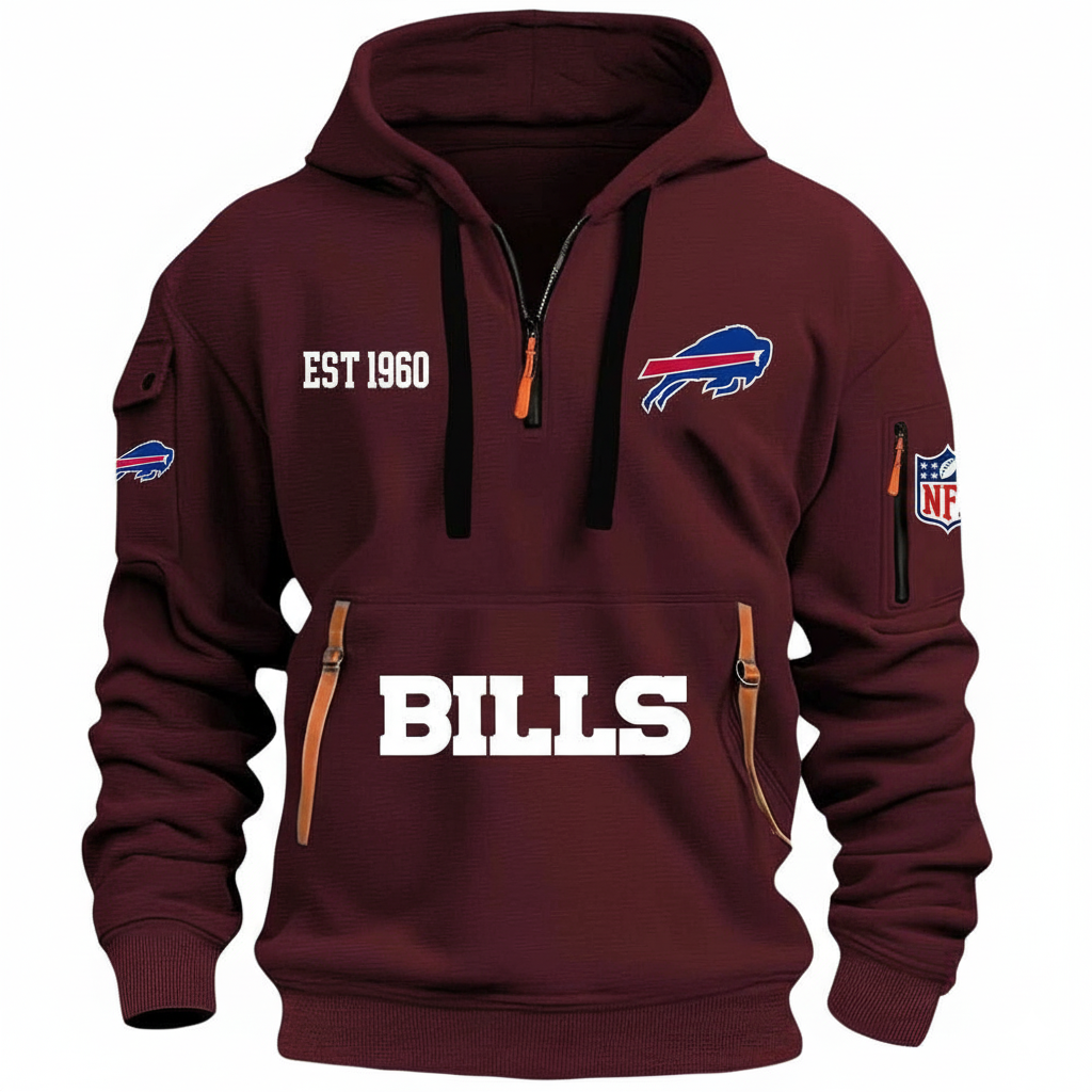 NFL x BUF EST 1960 HOODIE HALF ZIPPER HLP