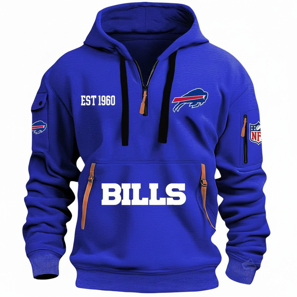 NFL x BUF EST 1960 HOODIE HALF ZIPPER HLP