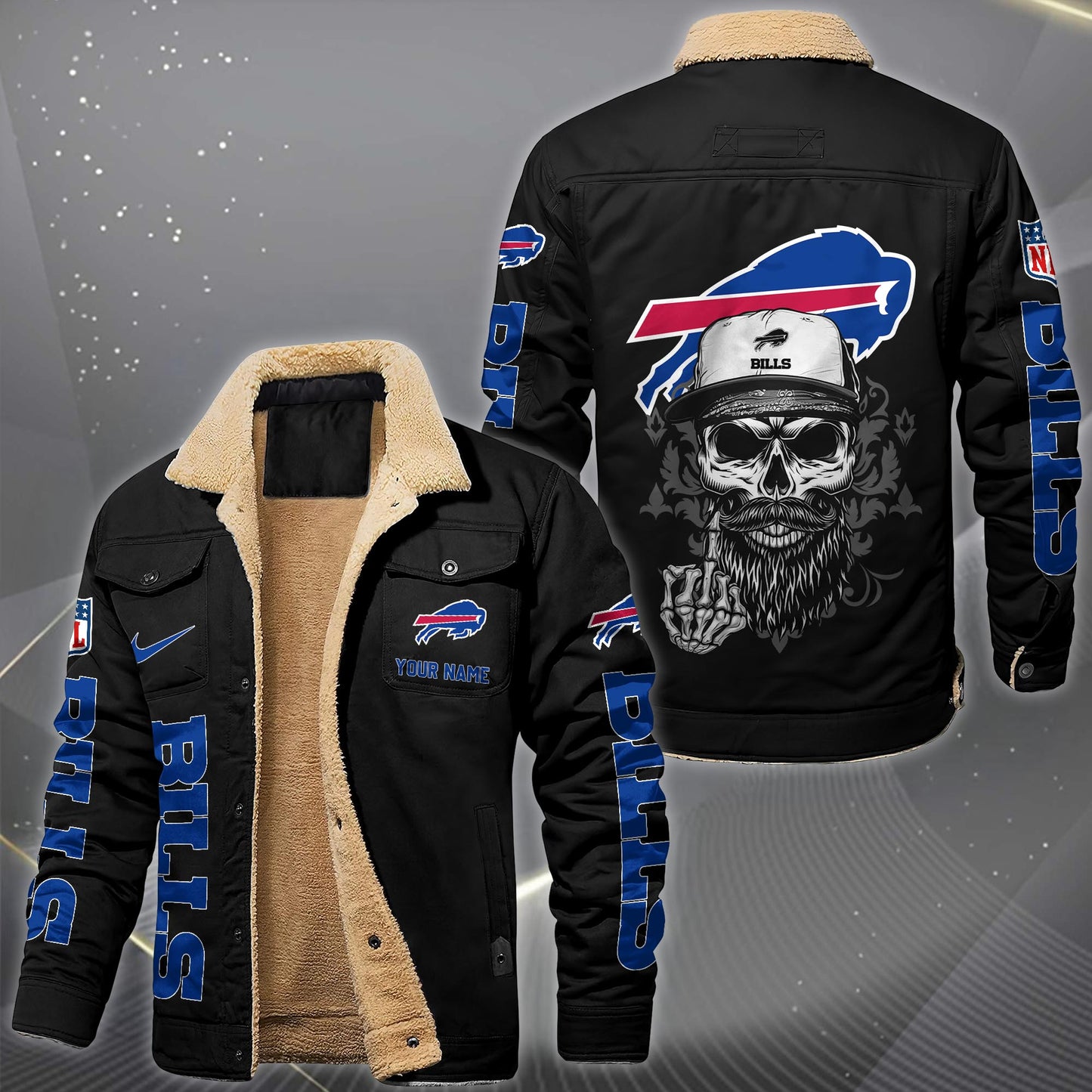 NFL x BUF Fleece Lined Cargo Jacket HLP