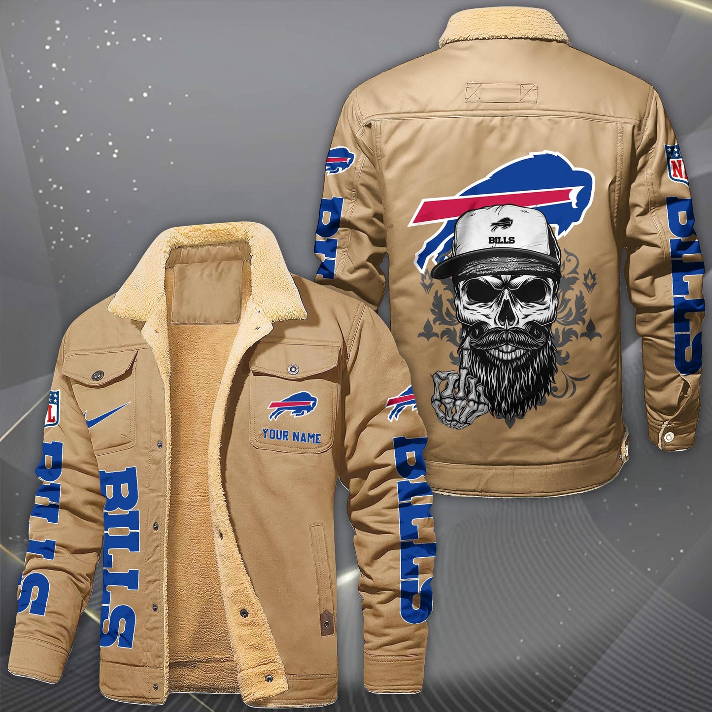 NFL x BUF Fleece Lined Cargo Jacket HLP