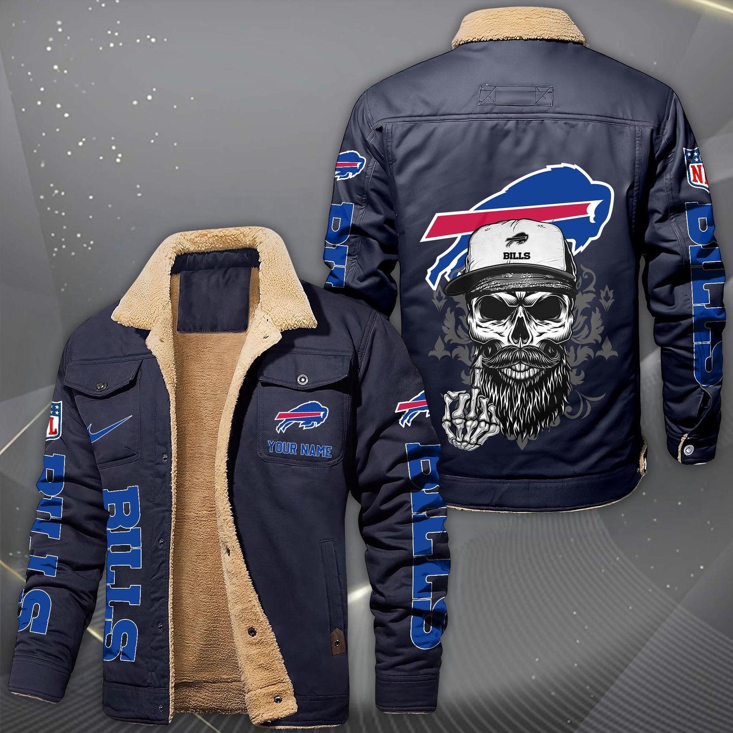 NFL x BUF Fleece Lined Cargo Jacket HLP