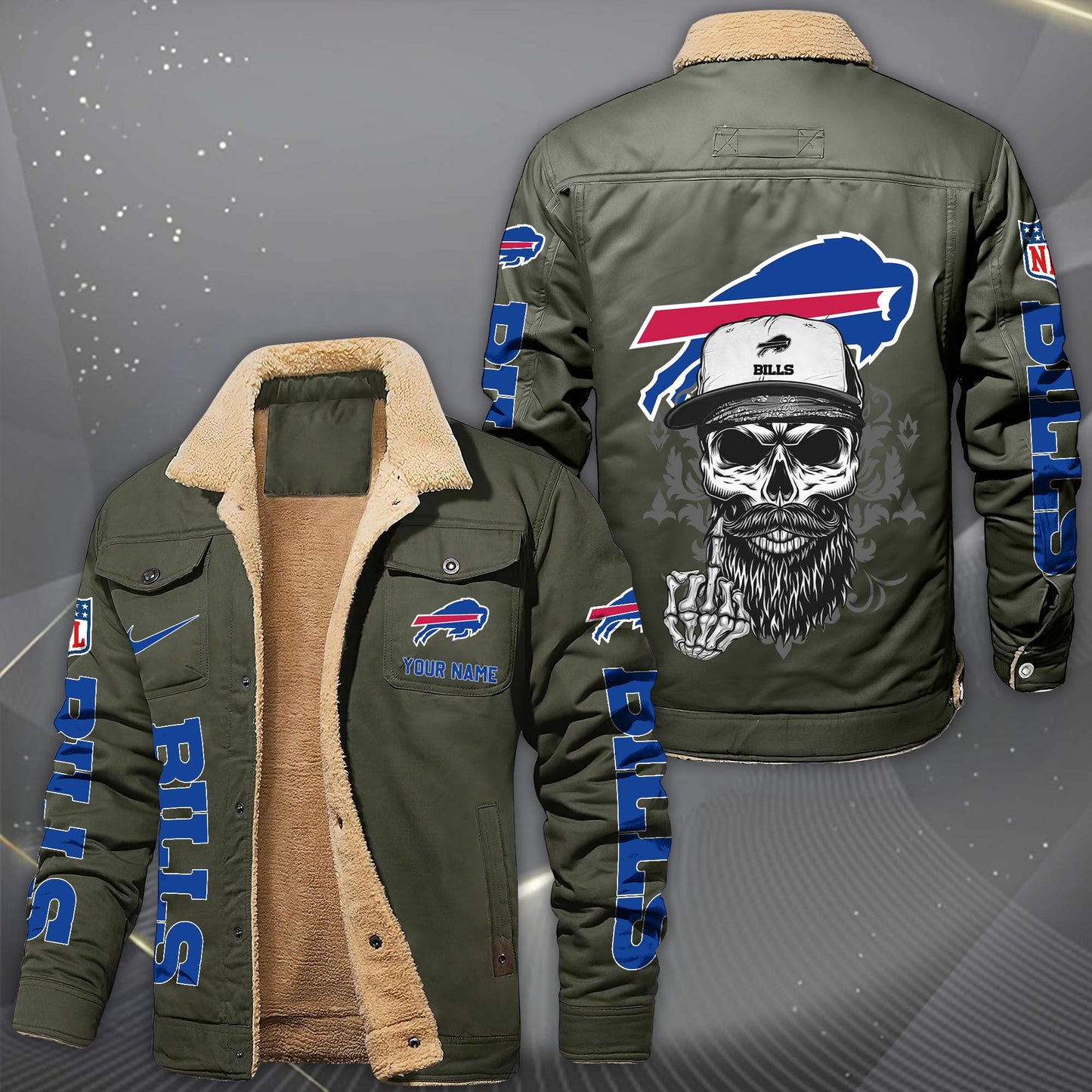 NFL x BUF Fleece Lined Cargo Jacket HLP