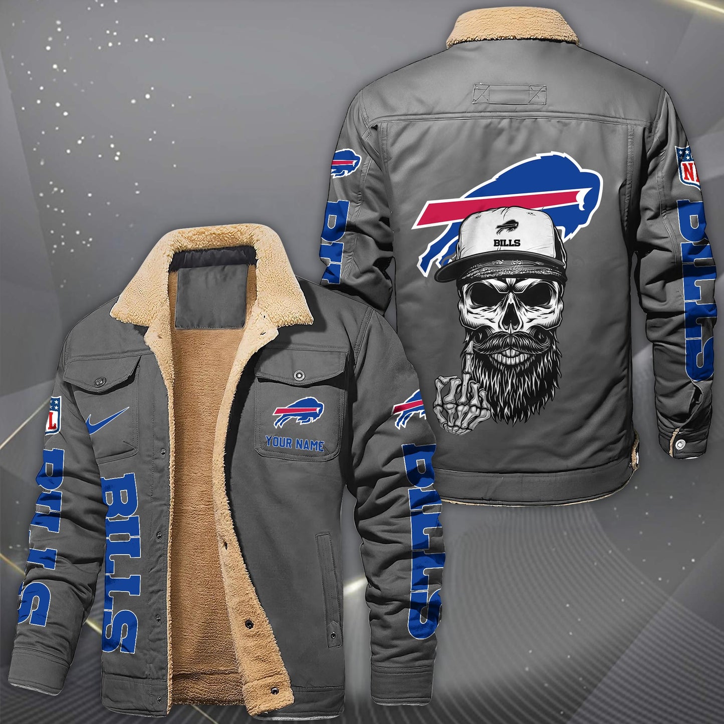 NFL x BUF Fleece Lined Cargo Jacket HLP