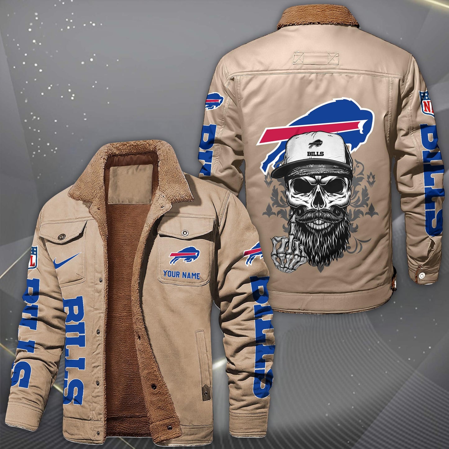 NFL x BUF Fleece Lined Cargo Jacket HLP