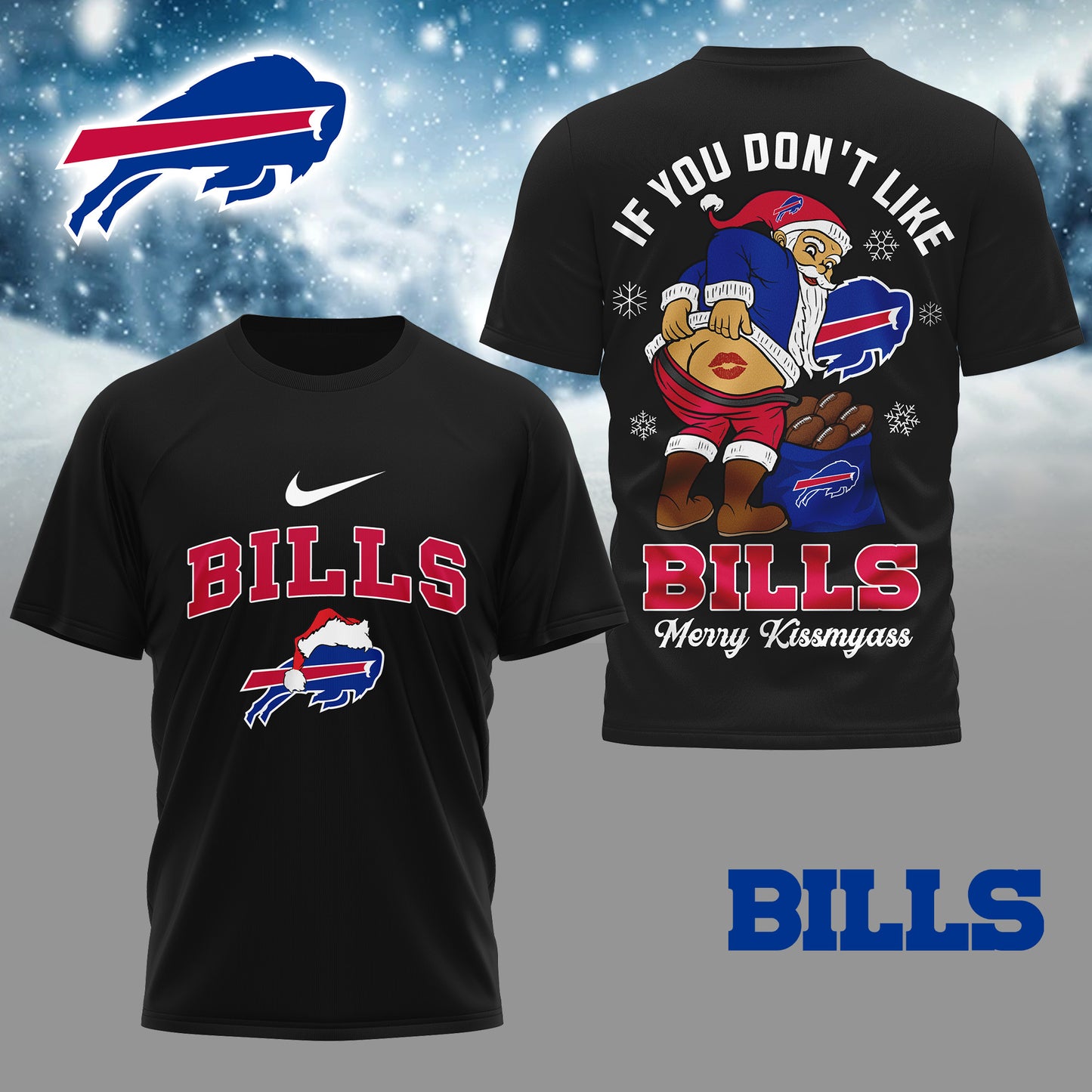 NFL x BUF Funny Xmas 3D Shirt HLP