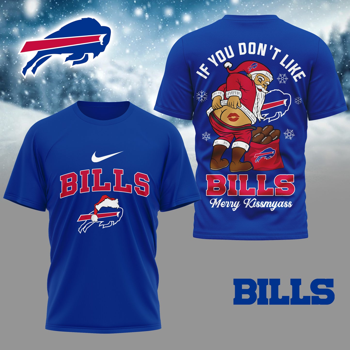 NFL x BUF Funny Xmas 3D Shirt HLP