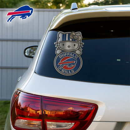 NFL x BUF Hello Kitty Car Badge Sticker HLP