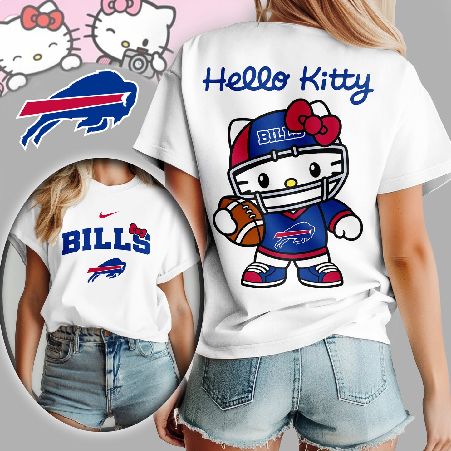 NFL x BUF Hello Kitty Premium 3D Shirt HLP