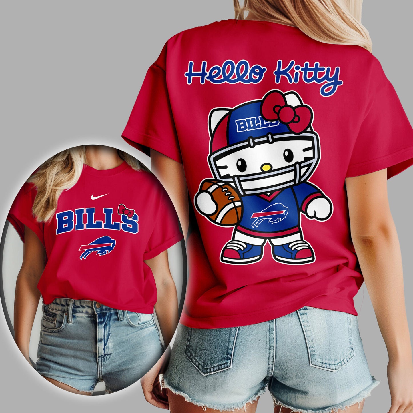 NFL x BUF Hello Kitty Premium 3D Shirt HLP