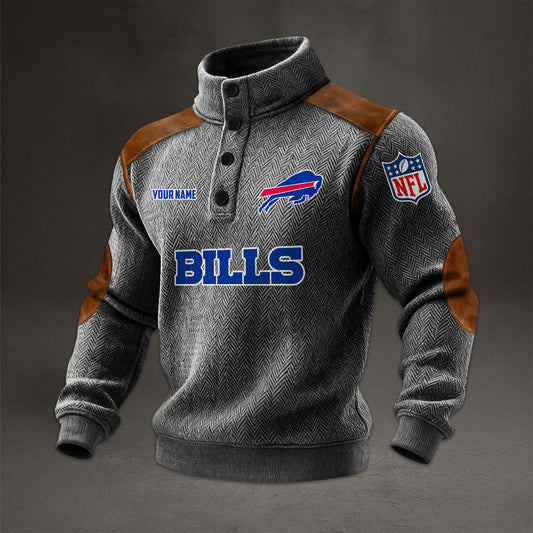 NFL x BUF Men stand-up collar sweatshirt V1 NAK NHM