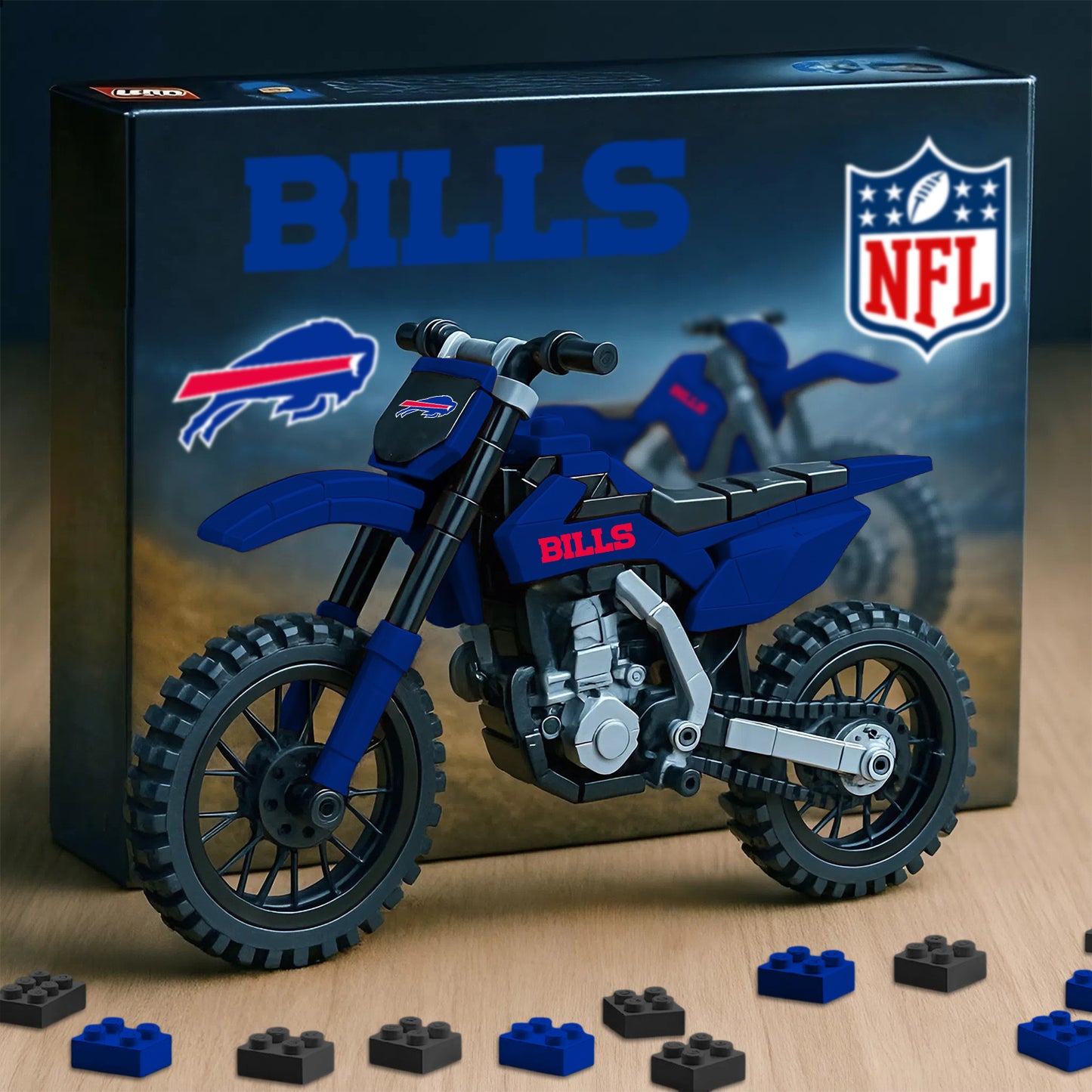NFL x BUF Motorcycle Building Block Set V1 NAK NHM