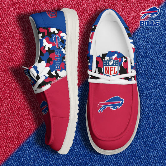 NFL x BUF Personalized Canvas Loafer Shoes HLP