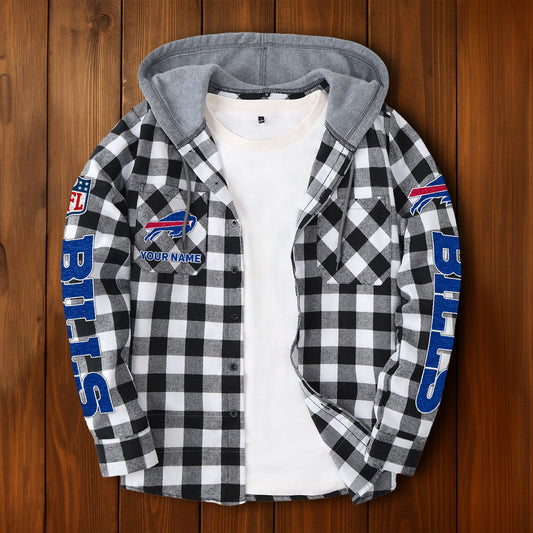 NFL x BUF Personalized Flannel Hoodie Shirts HLP