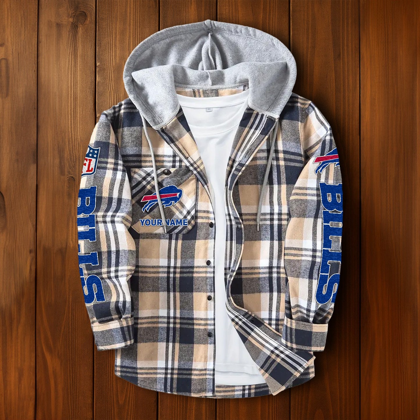 NFL x BUF Personalized Flannel Hoodie Shirts HLP