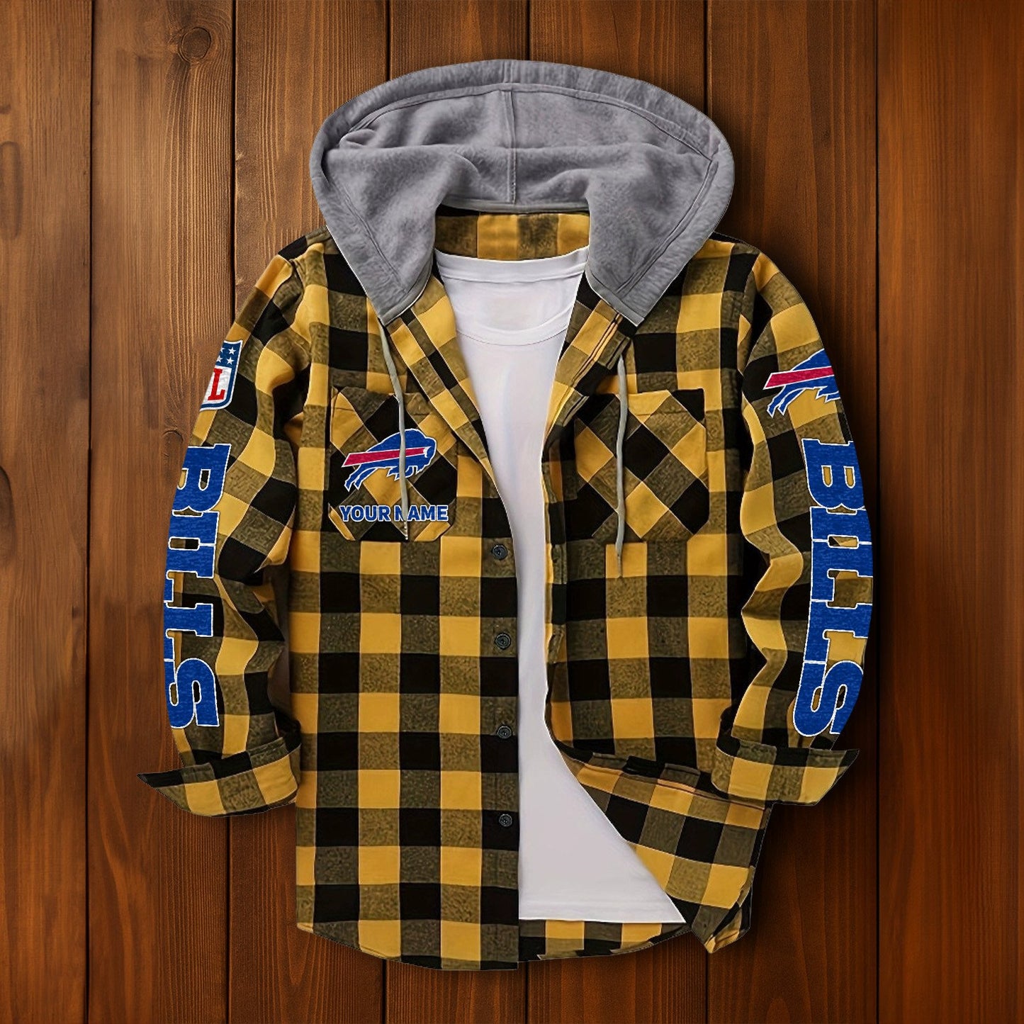 NFL x BUF Personalized Flannel Hoodie Shirts HLP