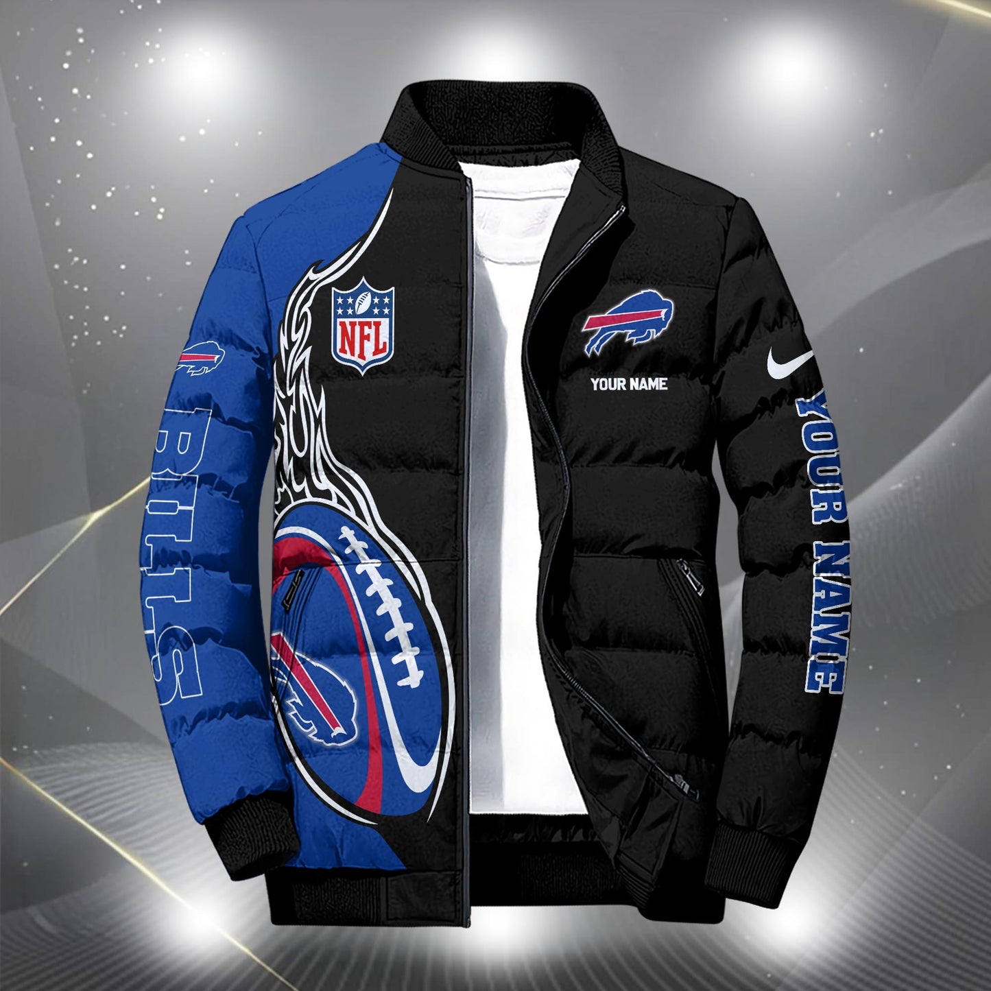 NFL x BUF Personalized Puffer Jacket HLP