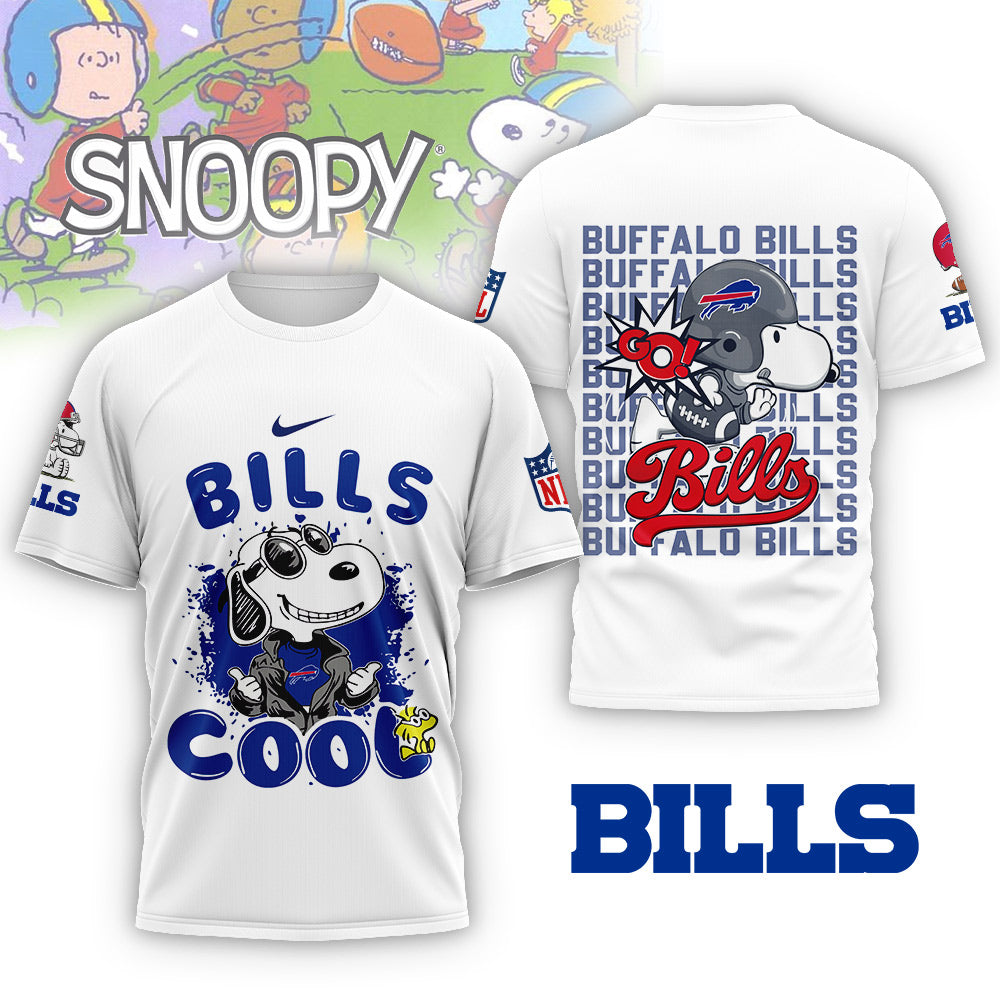 NFL x BUF Snoopy Cool 3D Shirt HLP 271025