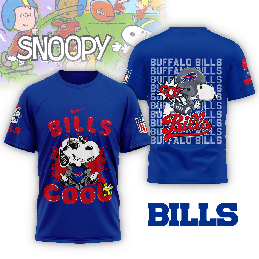NFL x BUF Snoopy Cool 3D Shirt HLP 271025