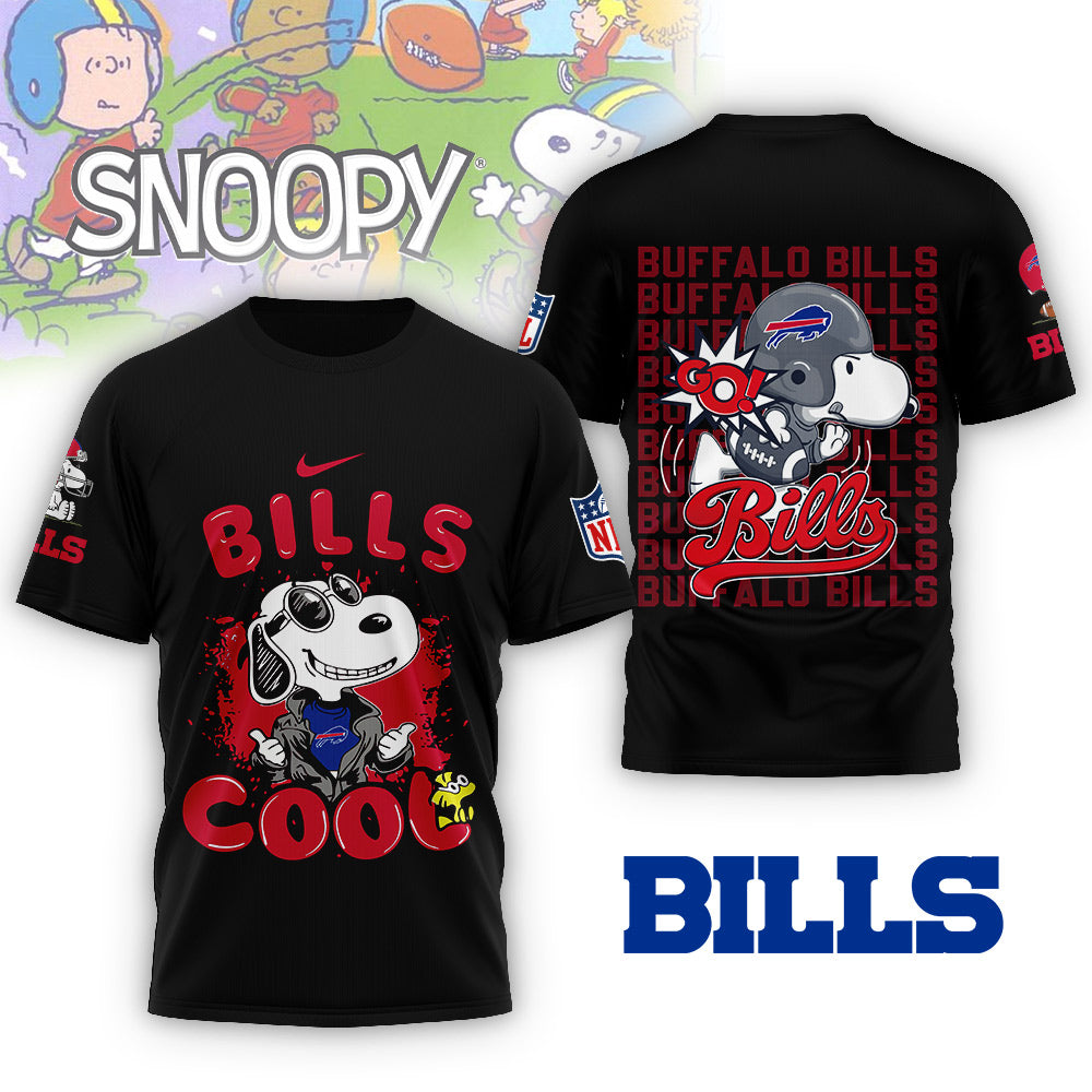 NFL x BUF Snoopy Cool 3D Shirt HLP 271025