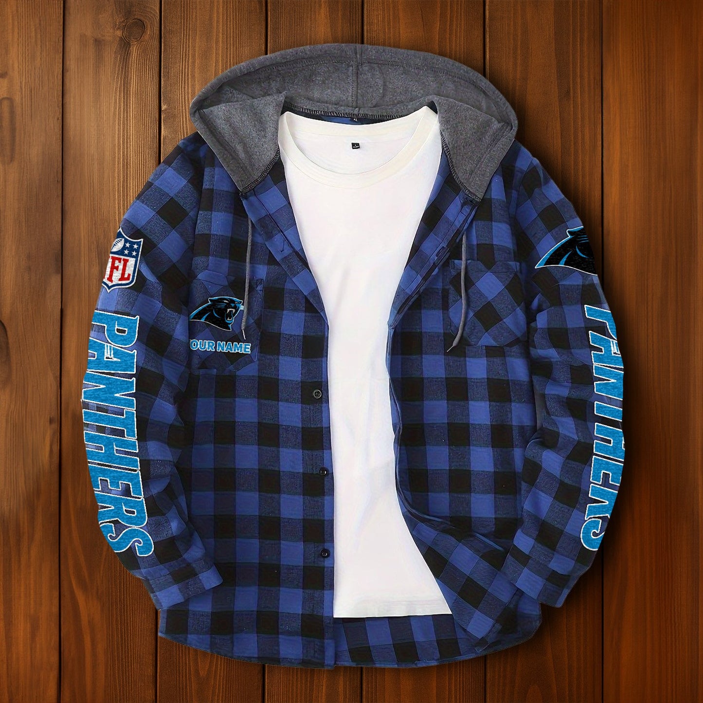 NFL x CAR Personalized Flannel Hoodie Shirts HLP