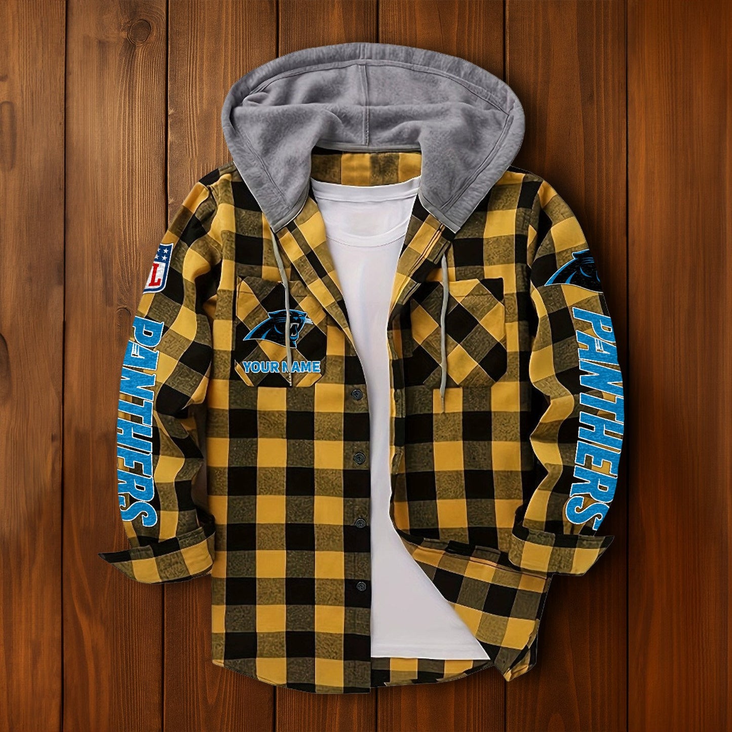 NFL x CAR Personalized Flannel Hoodie Shirts HLP