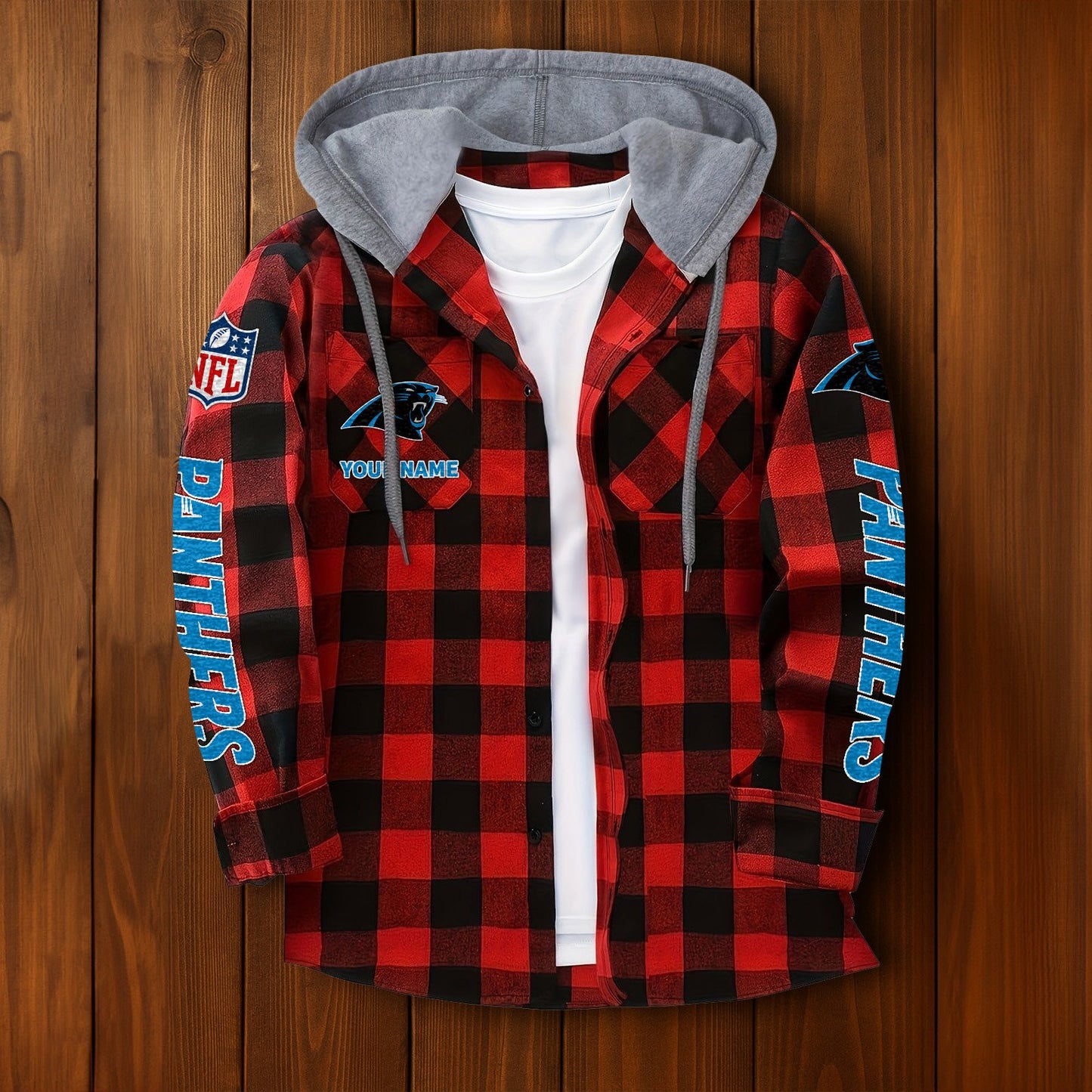 NFL x CAR Personalized Flannel Hoodie Shirts HLP