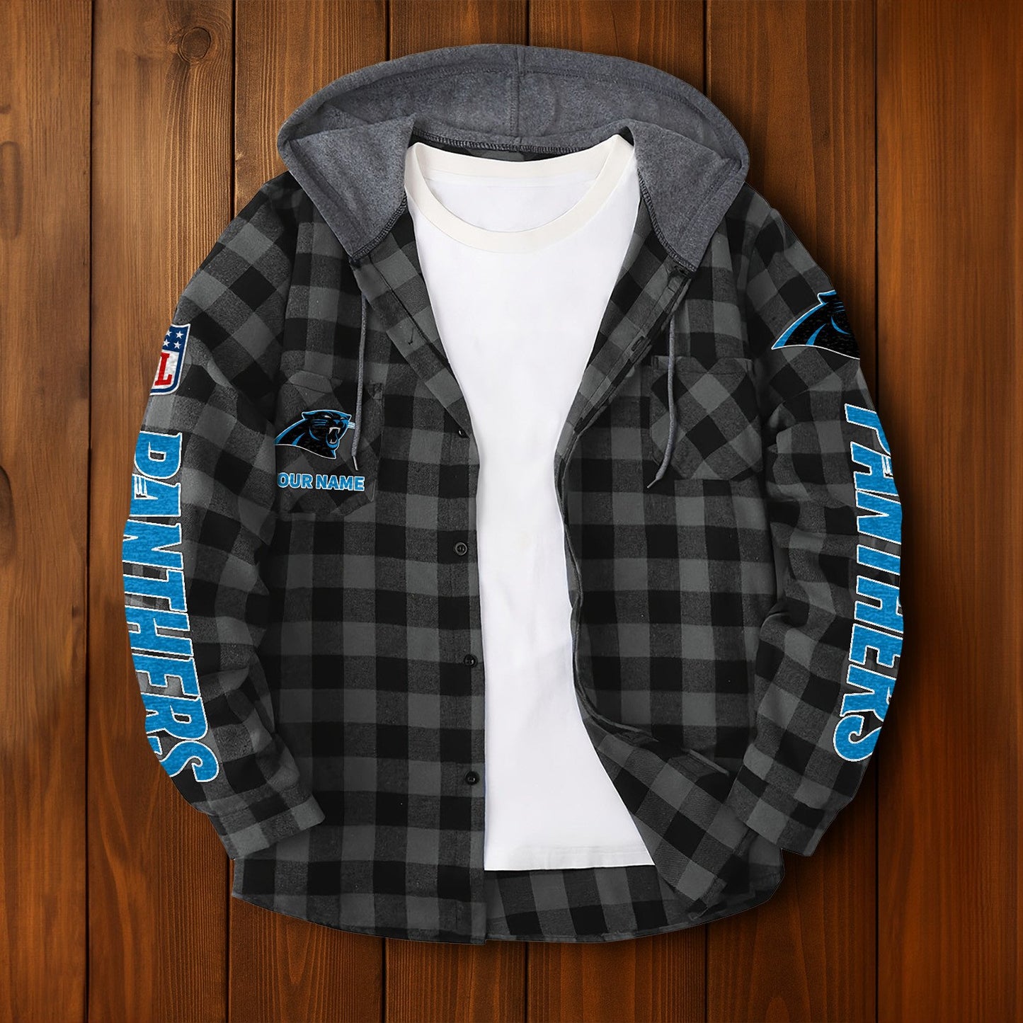 NFL x CAR Personalized Flannel Hoodie Shirts HLP