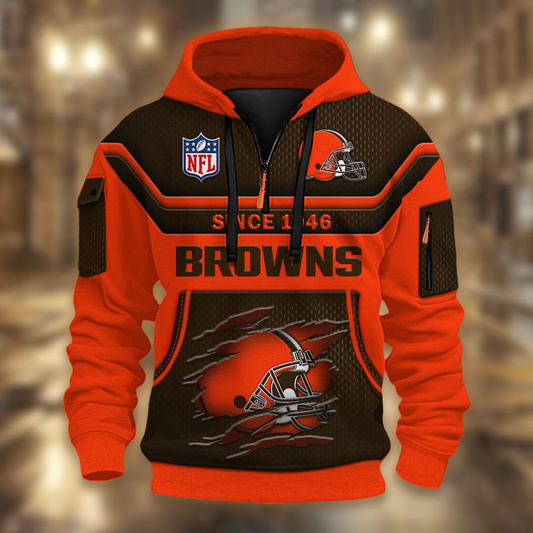 NFL x CLE Multicolor Zip Hoodie Shirt DDT CTND