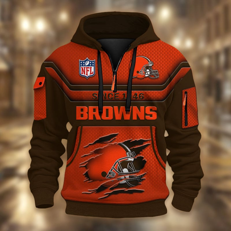 NFL x CLE Multicolor Zip Hoodie Shirt DDT CTND
