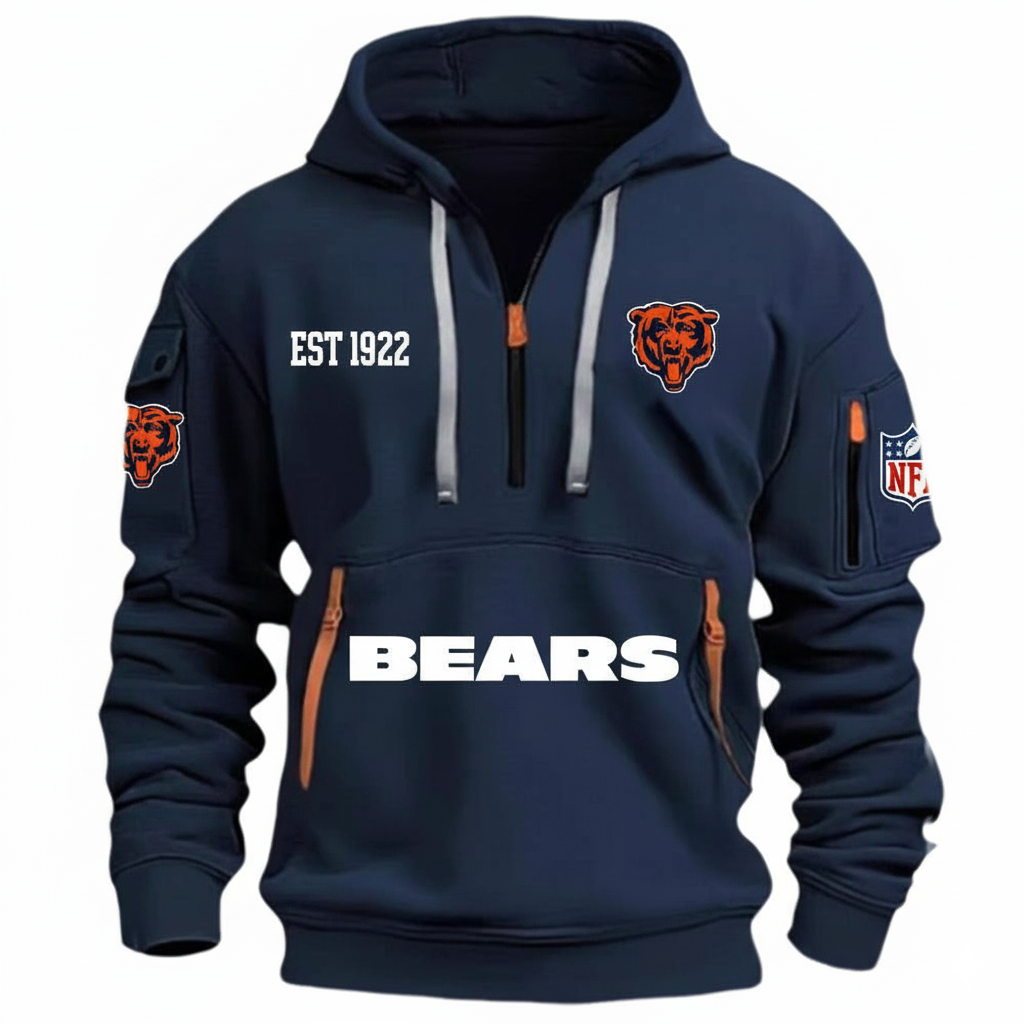 NFL x CHI EST 1922 HOODIE HALF ZIPPER HLP