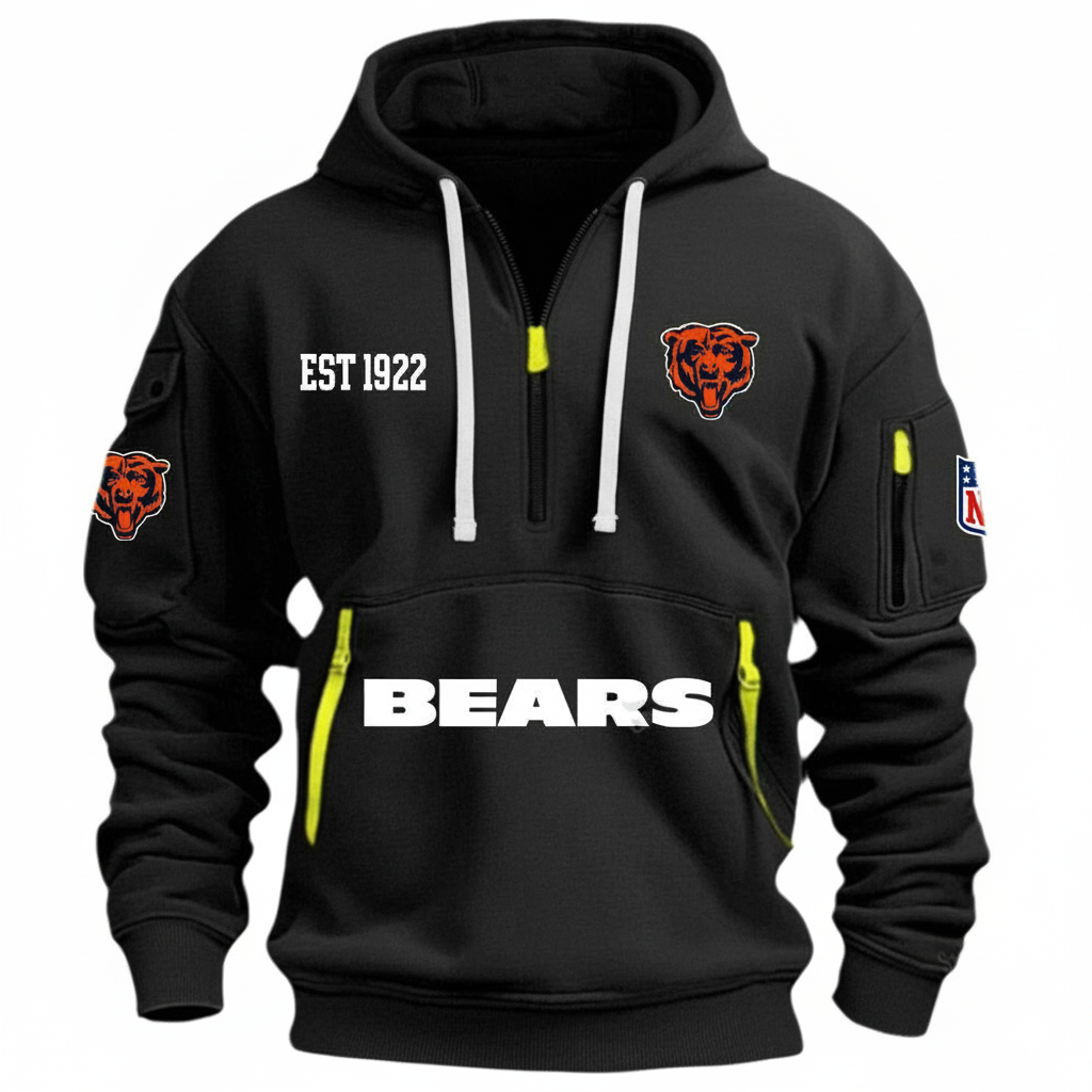 NFL x CHI EST 1922 HOODIE HALF ZIPPER HLP