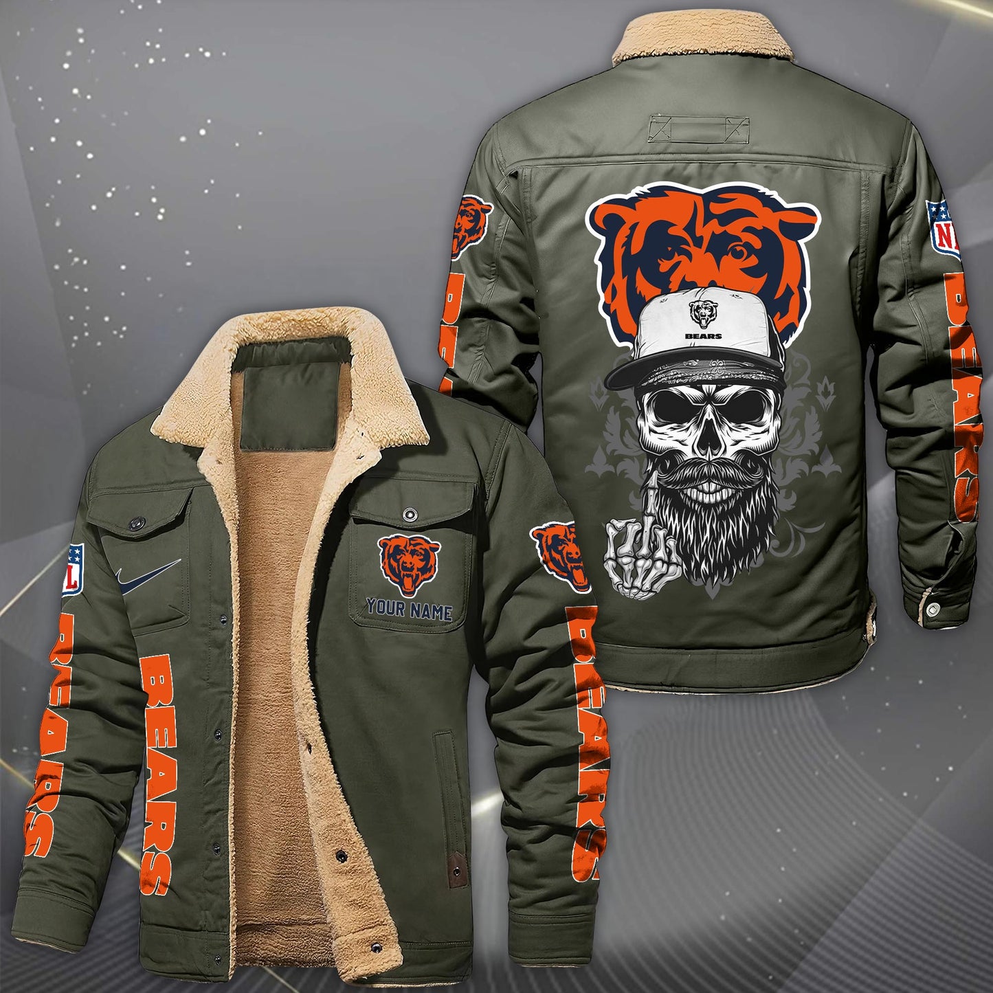 NFL x CHI Fleece Lined Cargo Jacket HLP