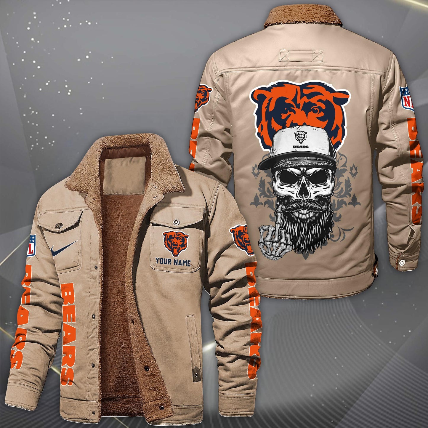 NFL x CHI Fleece Lined Cargo Jacket HLP