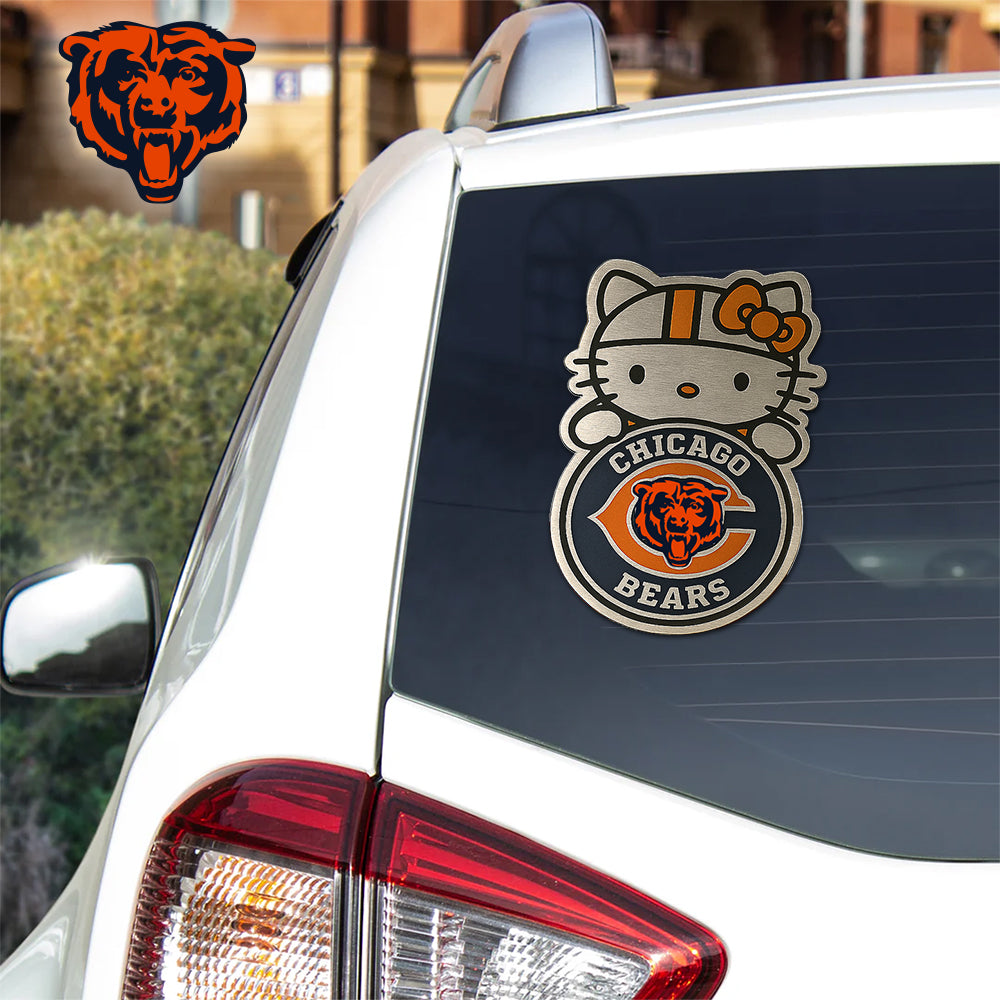 NFL x CHI Hello Kitty Car Badge Sticker HLP