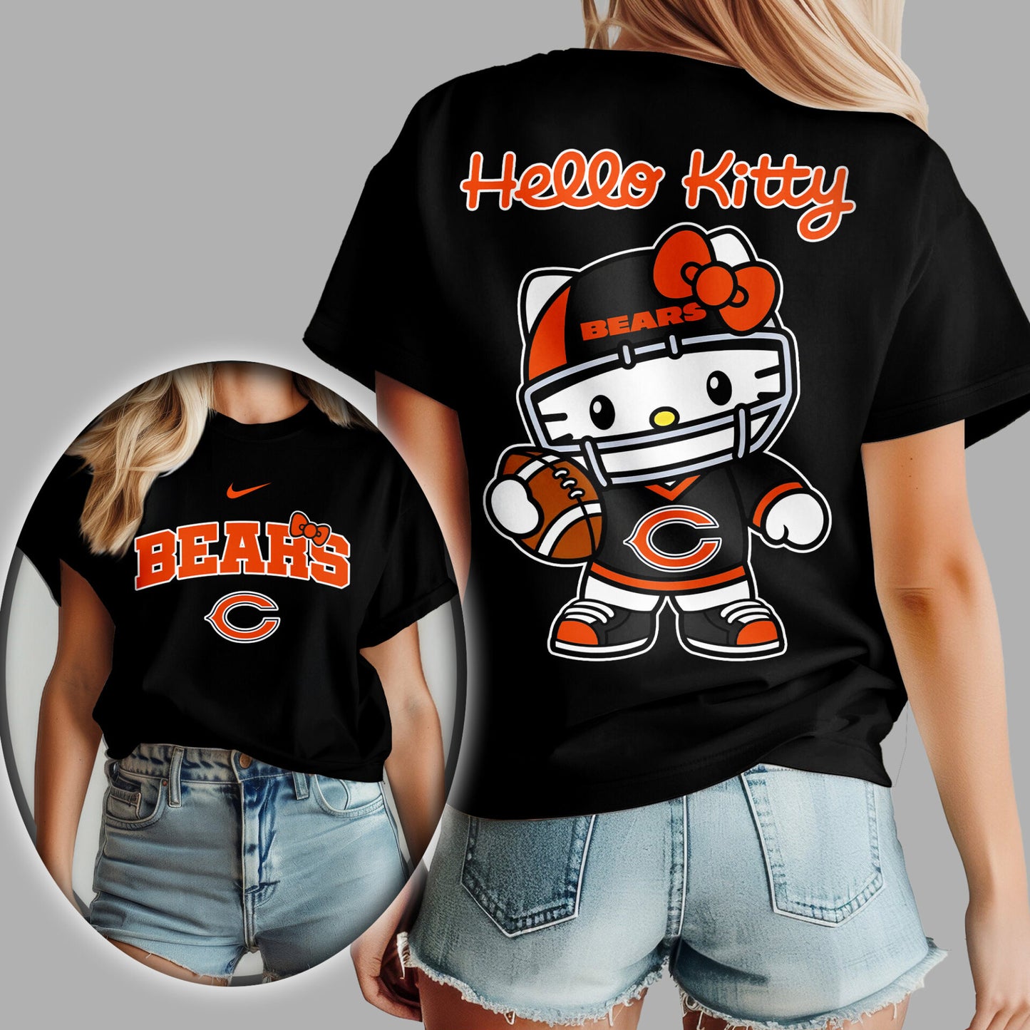 NFL x CHI Hello Kitty Premium 3D Shirt HLP