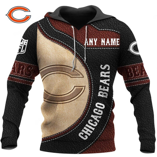 NFL x CHI Leather Pride Personalized Hoodie HLP