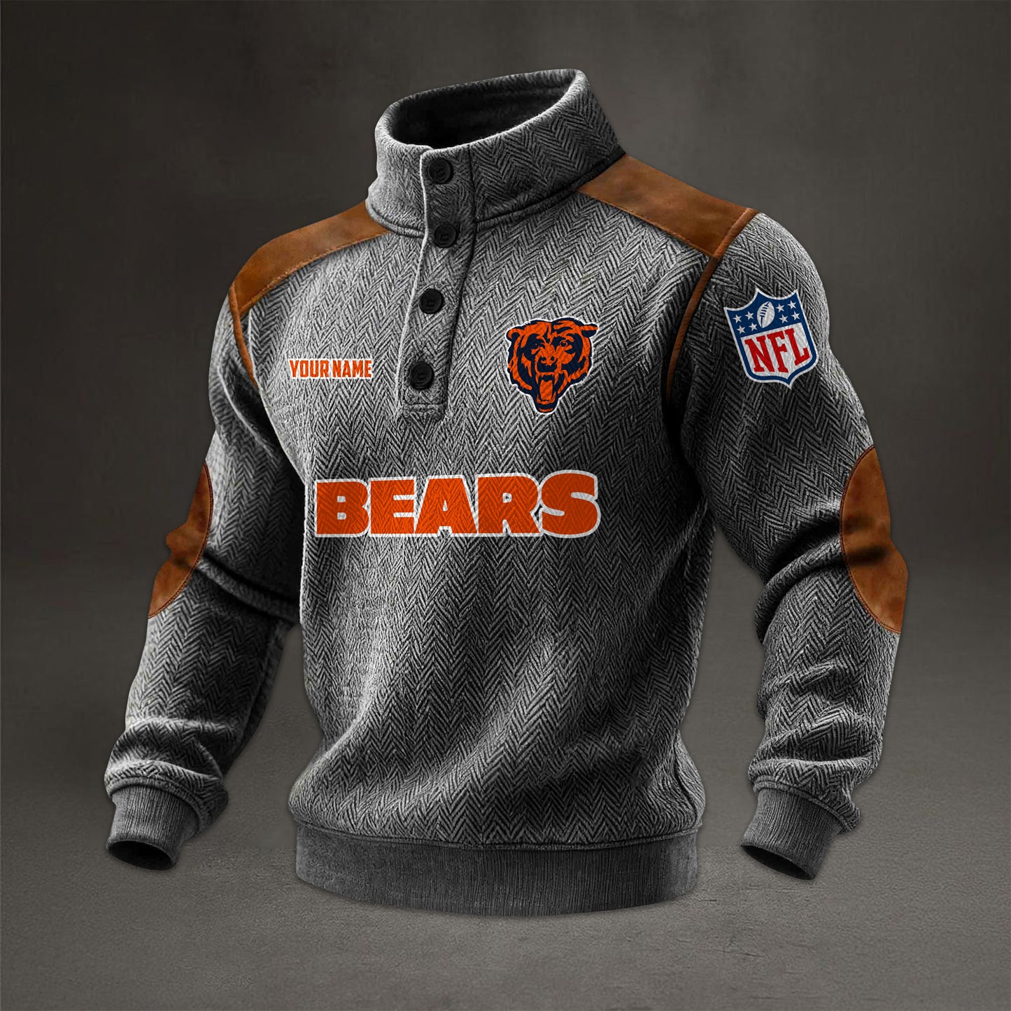 NFL x CHI Men stand-up collar sweatshirt V1 NAK NHM