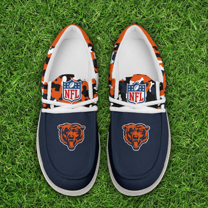 NFL x CHI Personalized Canvas Loafer Shoes HLP