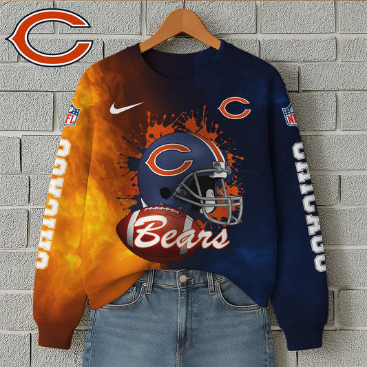 NFL x CHI Premium 3D Printed Long Sleeve Sweatshirt HLP 271025