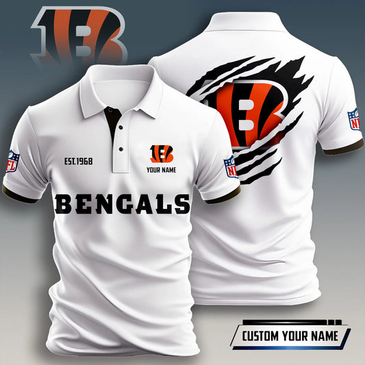 NFL x CIN Est Personalized Polo Shirt HLP