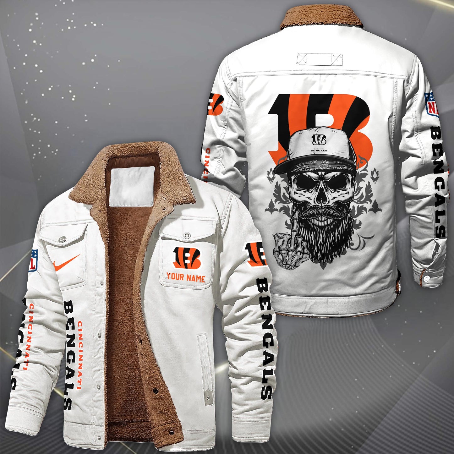 NFL x CIN Fleece Lined Cargo Jacket HLP