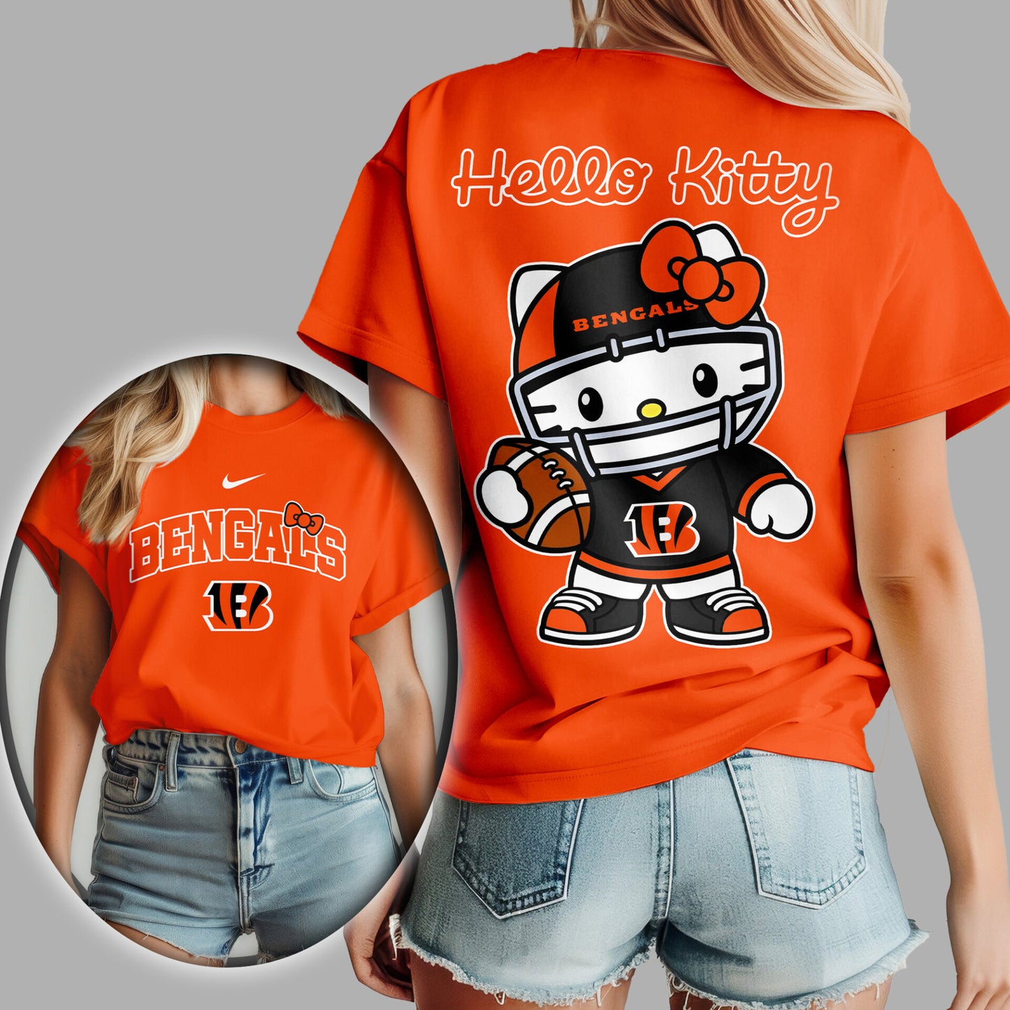 NFL x CIN Hello Kitty Premium 3D Shirt HLP